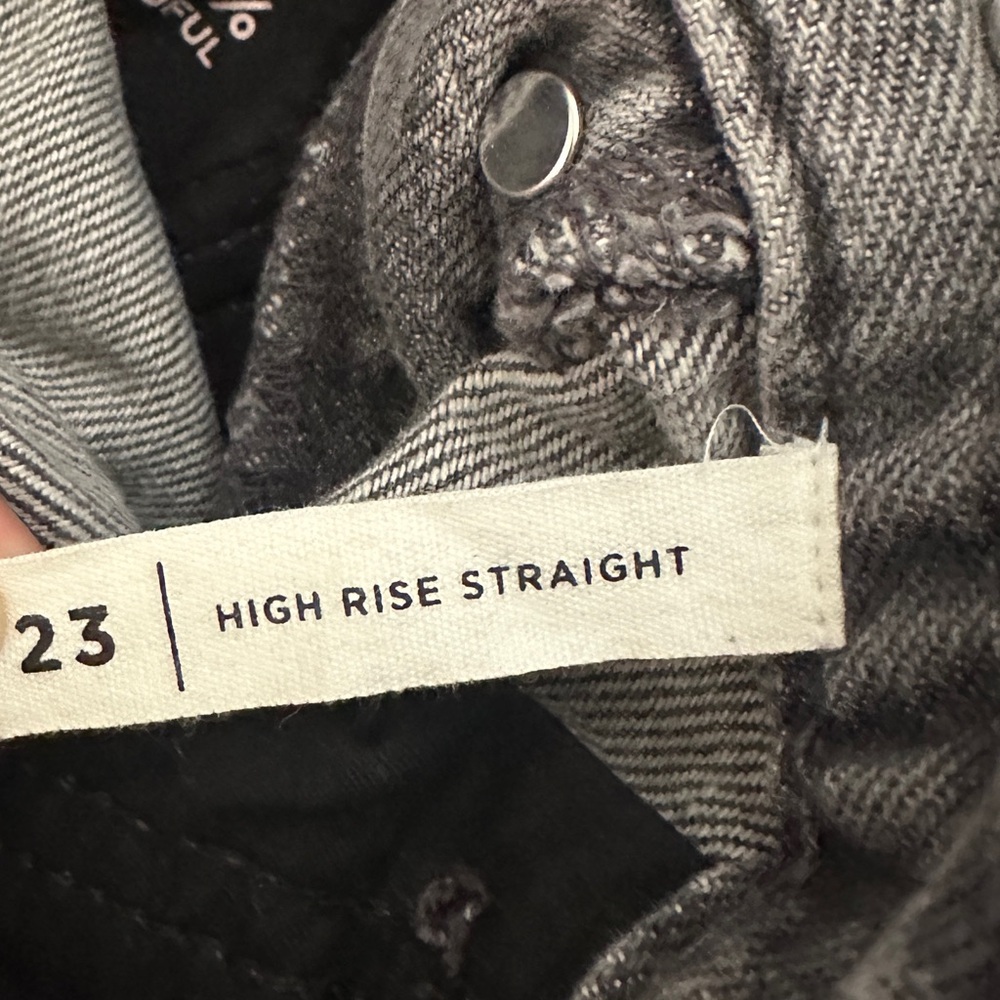 PacSun Gray High Rise Straight Jeans - Picture 7 of 9